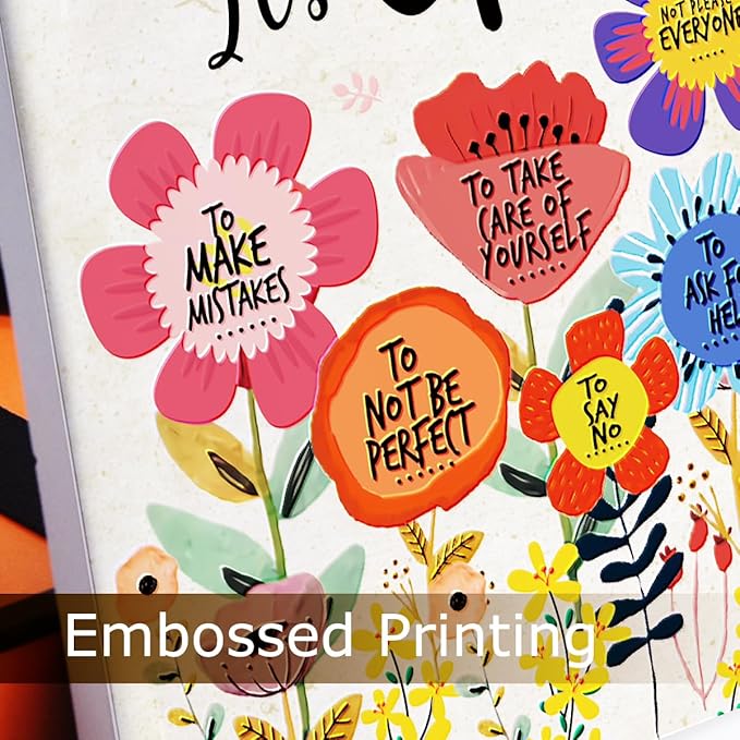 Inspirational Gifts for Teen Girls Women Birthday Christmas-Encouragement Gift Cheer Up Gifts for Friends-Motivational Sign It's OK Sign Ceramic Plaque-Mental Health Office Desk Decor