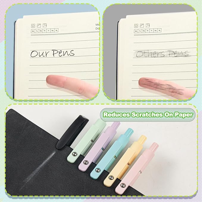 5 Pcs Colorful Gel Pens,0.5mm Fine Point for Journaling Note Taking Writing, Quick Dry Black Ink Pens for Office School Supplies Gifts for Women Teacher Students (Gradient Colors)