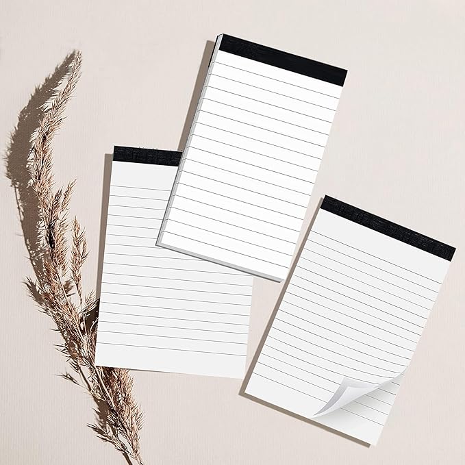 16 Pack Note Pads 3 x 5 Inch small notepads for Business Office Legal Pads, White Small Notepads Writing Pad Mini Notepad with 30 Sheets Lined Paper in Each Note pad