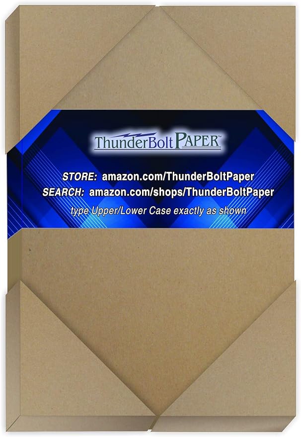 250 Sheets Chipboard 24pt (Point) 3.5 X 5.5 Inches Light Weight Recipe Index Post Card Size .024 Caliper Thickness Cardboard Craft Packaging Brown Kraft Paper Board