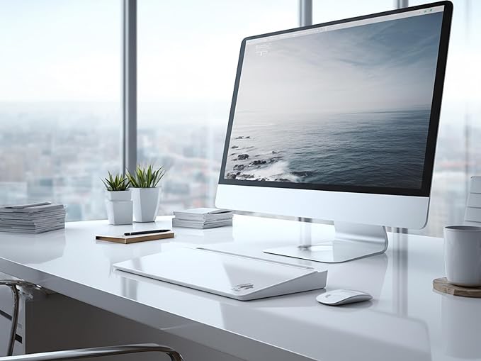 Black Glass Desktop Whiteboard – Modern Dry Erase Board with Storage Drawer for Desk Notes & Organization