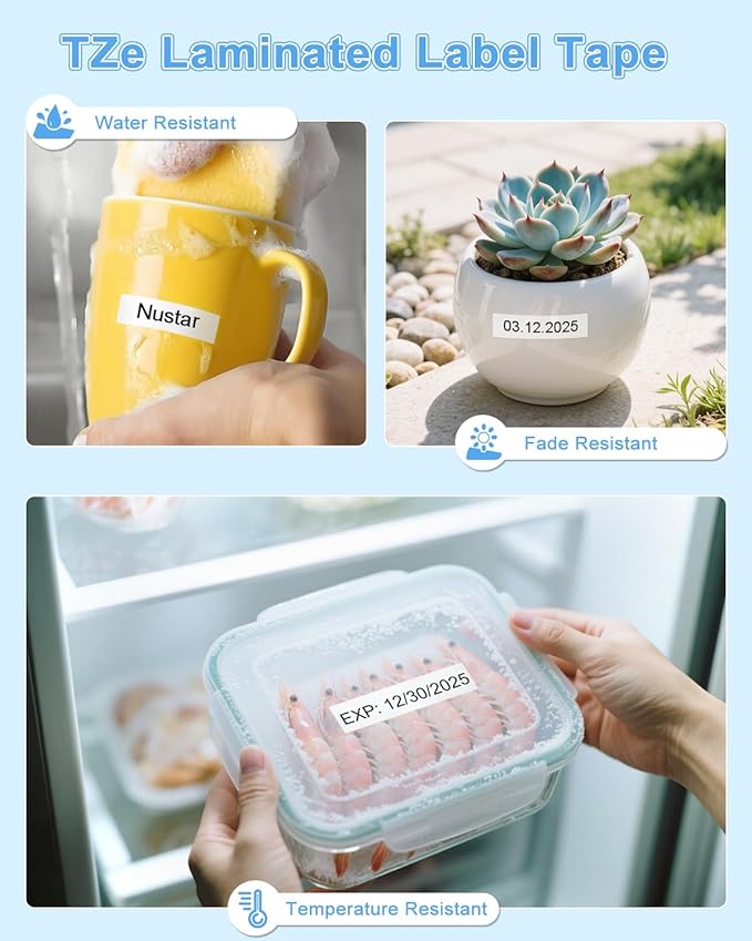 Rplacement for Brother Label Maker Tape Refill 12 mm 0.47 Laminated White TZe-231 Compatible with Brother P-Touch PT-H110 PT-D210 Label Maker Machine, Black on White, 1/2 Inch x 26.2 Feet, 14 Pack