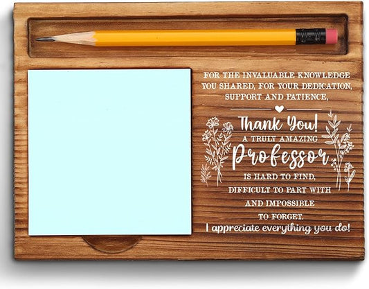 Professor Gifts for Women, Men, from Student, Professor Appreciation Gifts, Thank You Professor Gifts, Professor Office Desk Decor Gifts Self-Stick Note Pad Holders ZSS16