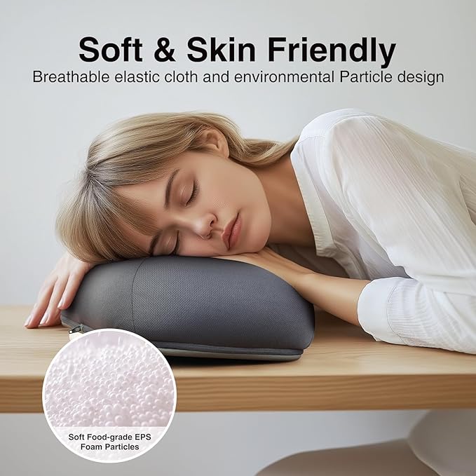 elitehood Bean Bag Laptop Lap Desk, Soft Cushion Stand for Book, Laptop, Tablet, Book Pillow Holder for Reading in Bed, Lap Desk Ideal for Working, Writing and Relaxation on Bed, Couch, Recliner, Gray