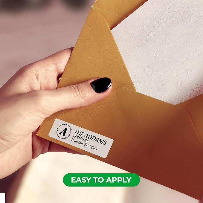 EGD Custom Return Address Labels Personalized for Envelopes | Personalized Stickers with Name & Monogram | Mailing Address Labels for Folders, Office, or Small Business | 50-1000 qty | 2.5 x 0.75 Inch