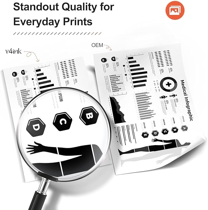 v4ink 071H 071 High Capacity Toner Cartridge Replacement for Canon 071 Black Toner Cartridge for Canon ImageCLASS LBP122dw MF273dw MF272dw MF275dw LBP120 MF270 Printer (Black,2 Pack)