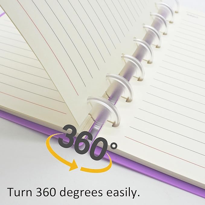 100pcs Discbound Notebook Discs DIY Planner Accessories fits for Tul,Levenger,Arc,Happy Planner,Talia(Clear,0.94inch/24mm)