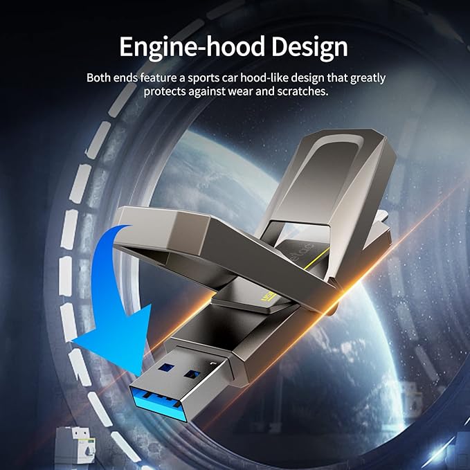 Netac 256GB Portable External USB Solid State Drive Type-c and USB 3.2 Dual Interface, up to 400MB/s Security Protection for Data Storage, Expansion of Storage for Photos/Videos/Music/Files, US5