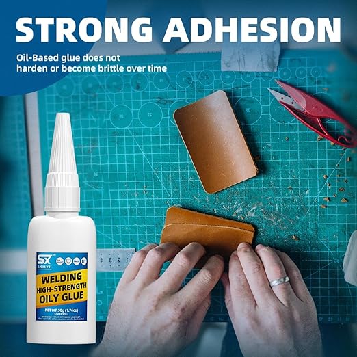 SXhyf Welding High-Strength Oily Glue - 2 Packs Ceramic Glue, Super Glue for Porcelain and Pottery Repair, Glass, Metal, Plastic, Wood, Leather, Crafts, Tile, Rubber and More, 3.52 oz (100 Gram)