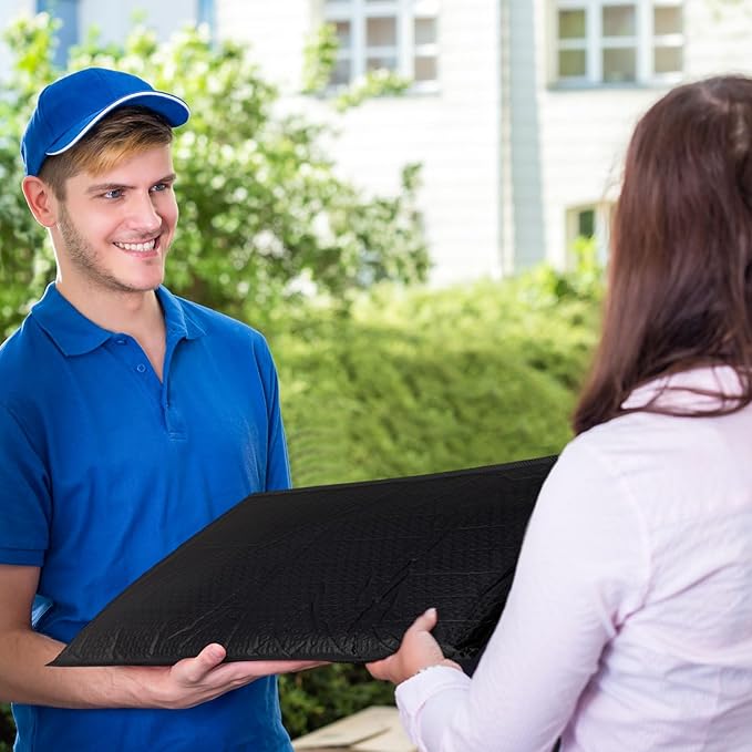 Thenshop 10 Pcs Extra Large Bubble Mailers 16 x 22 Inch Resealable Padded Envelopes Waterproof Shipping Packages Opaque Poly Packaging Envelope Mailers Cushioned Bags for Mailing Packaging, Black