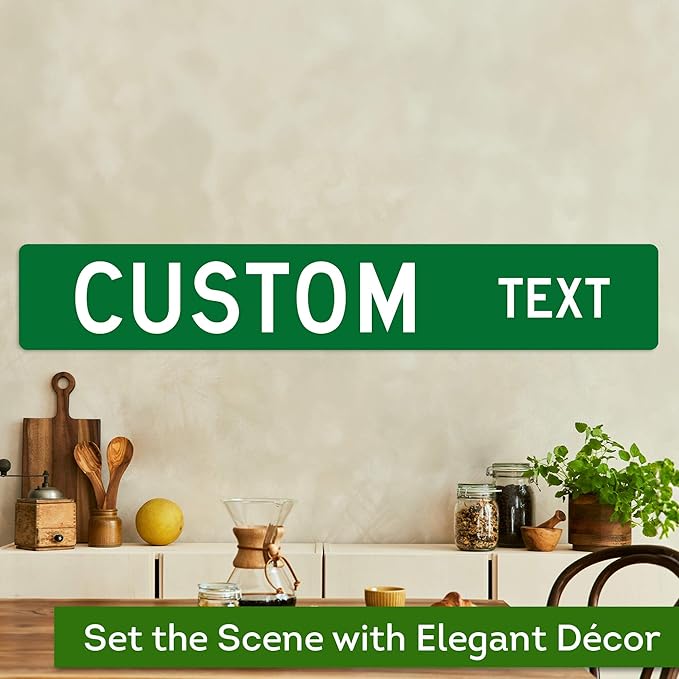 Custom Street Sign, Road Sign, Address Sign, 8 Colors, Reflective Option, Mounting Options, 6x36 Inch, Thick Rust-Free AlumaBond, USA Made by My Sign Center, (Classic)