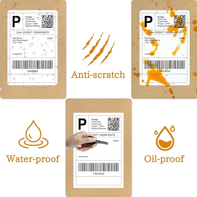 4" x 6" Thermal Labels, 2000 Fanfold Labels, Direct Thermal Shipping Label Compatible with Nelko, Rollo, Zebra, Brother, Orgbro, Munbyn, Jadens Shipping Label Printer, Commercial Grade