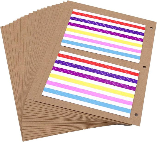 ThxMadam Scrapbooking Kraft Paper 26x17.5CM,20 Sheets Extra Refill Pages Photo Book Blank Paper for Scrapbook Photo Album Guest Book Memory Notebook 10.82" x 8.07" (27.5 x 20.5CM) for Album Large