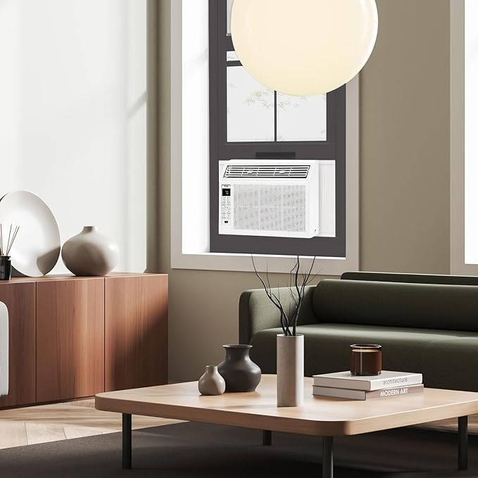 TCL H6W23W 6,000, 115V, AC for Rooms Unit 6000 BTU Window Air Conditioner, Fan & Dehumidifier, 250 Sq. Ft, Remote Control, Easy-to-Use, Reusable Filter, White