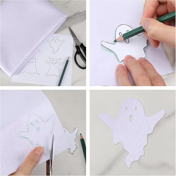 1.4mm Thick Felt Sheets – 1 Yard x 1 Yard Soft Felt Fabric by The Yard for DIY, Sewing & Crafts Solid Color (White)