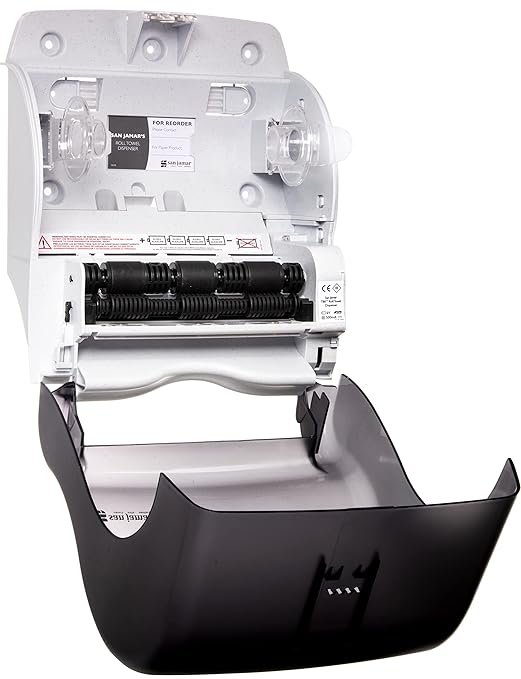 San Jamar Classic Tear-N-Dry Essence Plastic Paper Towel Dispenser, Towel Dispenser for Bathroom, 9.75 X 14.75 X 12.25 Inches, Black Pearl