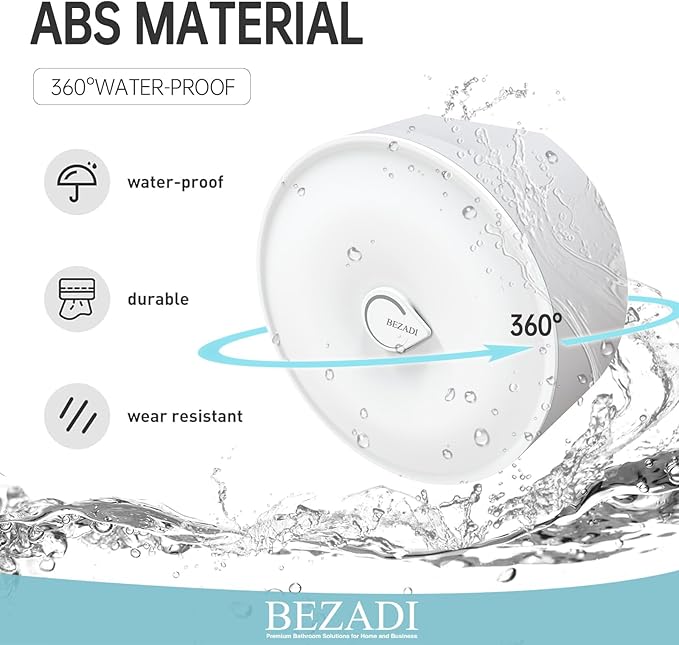 Paper Towel Dispenser Wall Mount, Jumbo Roll Toilet Paper Dispenser Key Lock Commercial Household Large Capacity White