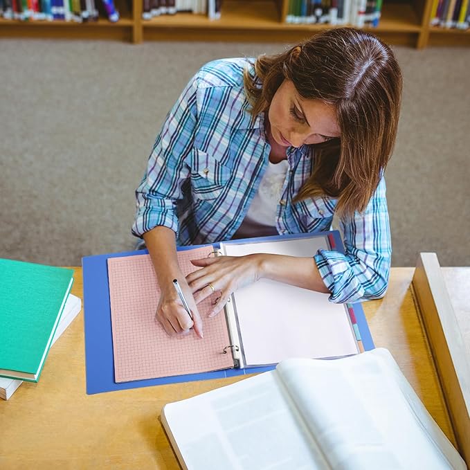 ReliThick 6 Set of 48 Pack Clear Sheet Protectors 8.5 x 11 Inch Page Protector for 3 Ring Binder with 8 Tabs Plastic Dividers for 3 Ring Binder, Insertable Index Page Divider Multicolor Tabs