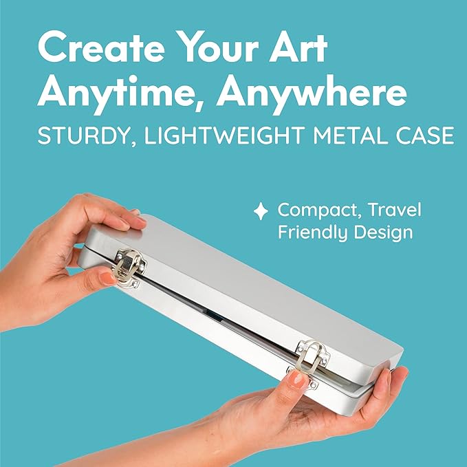 MozArt Supplies - Watercolor paint set 51 Vibrant Colors + accessories - For beginners & professionals