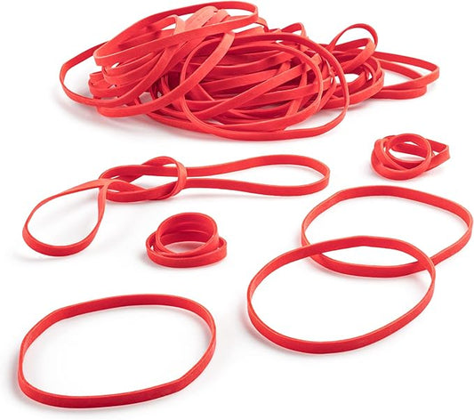 PlasticMill Red Rubber Bands Size 33 (3 1/2" x 1/8") - #33 Colored Rubber Bands Office Supplies - Strong, Elastic Bands for Crafts, Balloon Garland, Cash, File Folders (1,000-Pack)