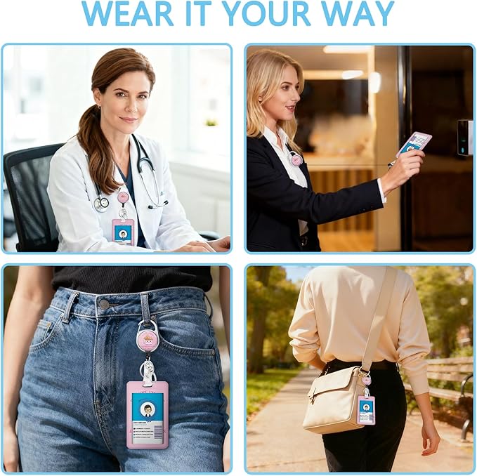 Gctriki ID Badge Holder with Lanyard, Dumpster on Fire Lanyard for Keys, Funny I'm Fine Retractable Badge Reel Clip, Teacher Lanyards for ID Badges Holder, Nurse Teacher Workers Women Office Gifts