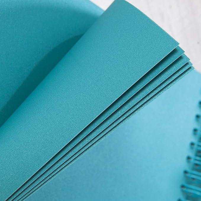 12 x 12 Inch Large DIY Scrapbook Photo Album with Window Design Cover 80 Pages Craft Paper Memory Book for Weeding Anniversary Travel and Baby (Blue)