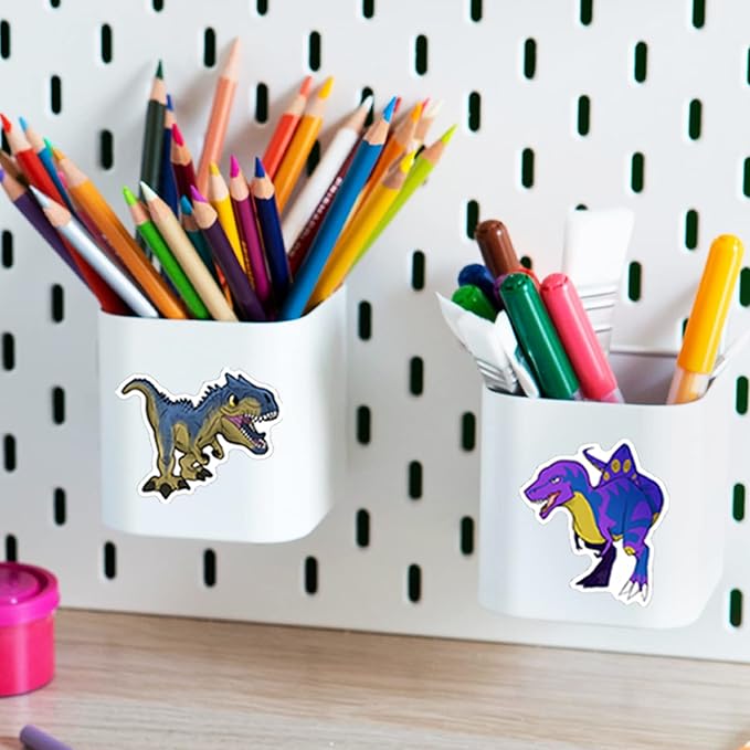 100PCS Dinosaur Stickers, Cute Waterproof Cartoon Stickers for Kids, Teaching Rewards, Dino Party Favourites, Stocking Stuffers for Kids Boys Girls Toddlers Teens