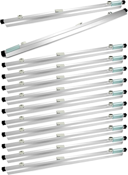 QWORK Blueprint File Hanging Clamps, 12 Pack 30" Blueprint Binding Strips, Large Document Storage and Organization, Architectural Drawing Storage Tool for Poster, Plans & Drawings