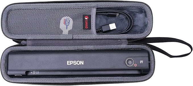 XANAD Hard Case for Epson Workforce ES-50 / ES-55R / ES-60W / ES-65WR / DS-30 / DS-70 / DS-80W Document Scanner (Case Only)