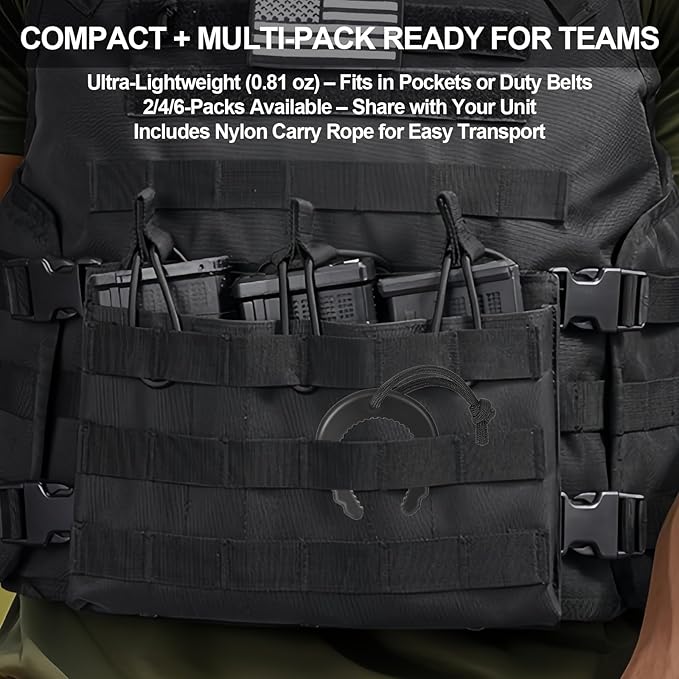 Door Jam for Law Enforcement Secure Entry Tool for Emergency, Delivery, or Construction First Responder Door Stopper Molle Compatible for Police, Firefighters, EMT（2 Pack）