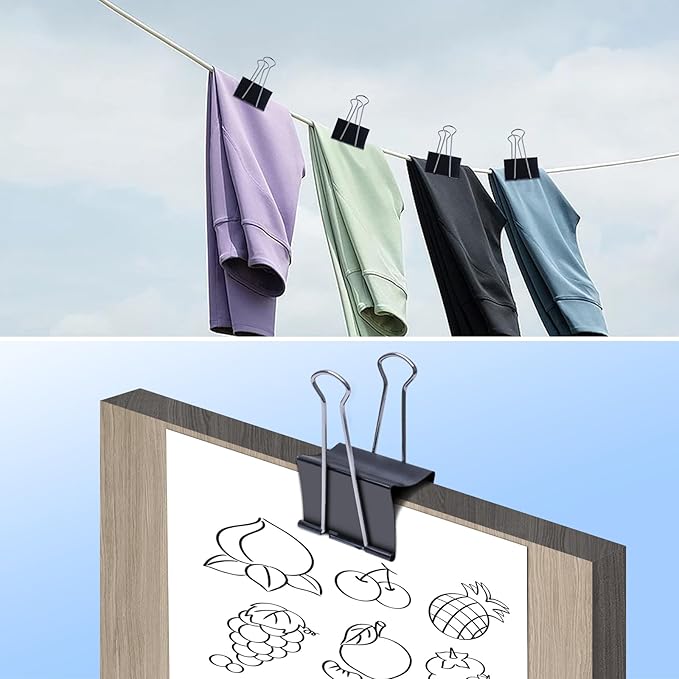 Ufmarine Jumbo Binder Clips 3 inch (36 Pcs), Extra Large Binder Clips Giant for Office Supplies