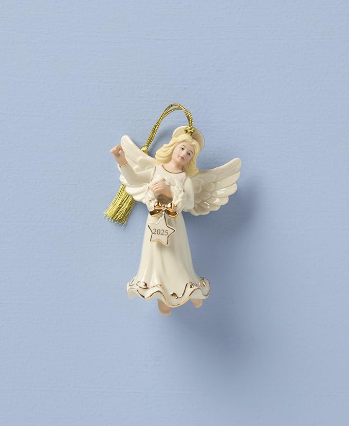 Lenox 897123 2025 Heavenly Angel Ornament, Christmas, Holiday Decorations