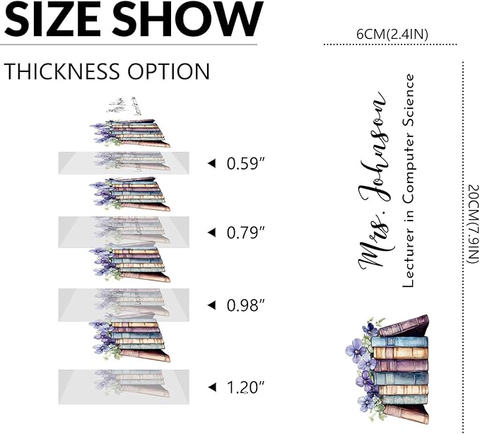 Teacher Desk Name Plate Personalized, Custom Name Plate for Desk, Acrylic Desktop Accessories, Office Gift & Decor for Women Men, Teacher Nurse Boss Employee Appreciation Gifts