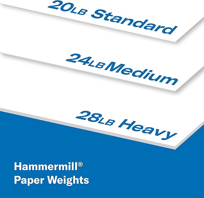Hammermill A4 Paper, 20 lb Copy Paper (210mm x 297mm) - 10 Ream (5,000 Sheets) - 92 Bright, Made in the USA, 105500C