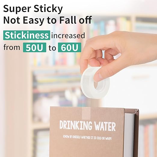 OWLKELA 12 Rolls Clear Tape Refills, Transparent Tape, All-Purpose Transparent Glossy Tape Rolls for Office, Home, School（60U）