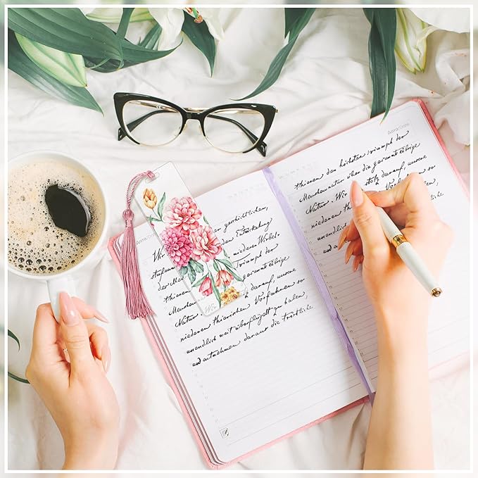 100 Pieces Acrylic Bookmark Blanks, Clear Acrylic Bookmarks with 30 Pieces Tassels and 4 Rolls Chiffon Silk Ribbon, Transparent DIY Bookmarks for Book Lover Crafts Present Tag Reading Accessories