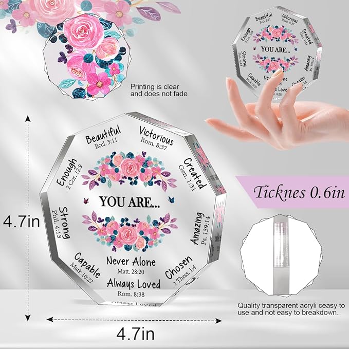 Christian Gifts for Women Birthday Christmas Inspiration Religious Gifts Spiritual Catholic Pastor Wife Appreciation Gift for Women Her Mom Friends Sister Female Coworker Sister Christian Sign Plaque