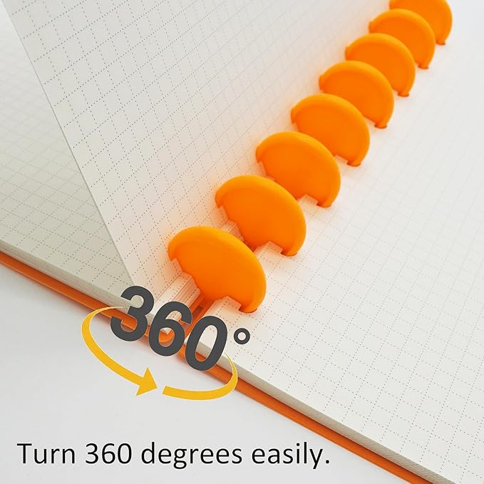 100pcs Discbound Notebook Discs DIY Planner Accessoriesfits for Tul,Levenger,Arc,Happy Planner,Talia(Orange,1.5inch/38mm)