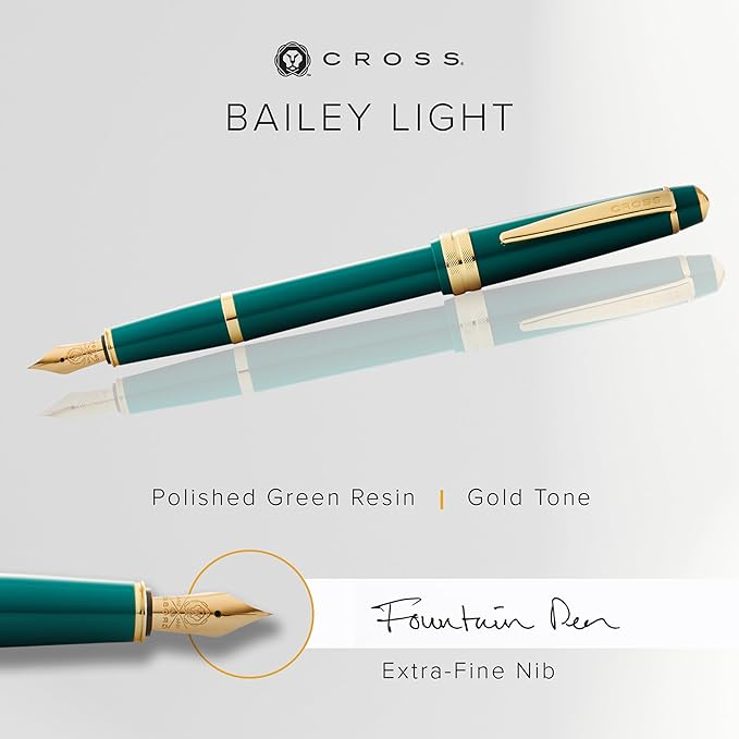 Cross Bailey Light Refillable Fountain Presented in a Everyday Gift Box - Extra fine nib