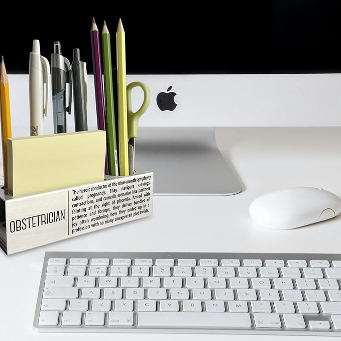 Obstetrician Definition Gifts for Women, Men, Obstetrician Desk Decor Stainless Steel Pen Pencil Holders WCC50