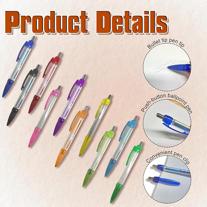 Personalized Pens Bulk, Custom Pollout Paper Pen with Printed, Customizable Retractable Roll Up Banner Pens for Business with Name Logo, Exhibitions, Events, Presentations, Advertising 100 Pcs