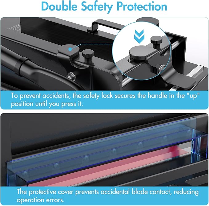 Paper Cutter 12 Inch, Heavy Duty Paper Cutter for A4 Paper, Guillotine Paper Cutter 400 Sheet Capacity, Solid Steel Construction