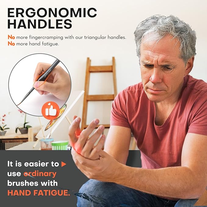 Golden Maple Miniature Paint Brushes Drybrush-10pcs Model Detail Paint Brush Set, Small Fine tip Brushes for Acrylic, Watercolor & Paint by Number, Figurine