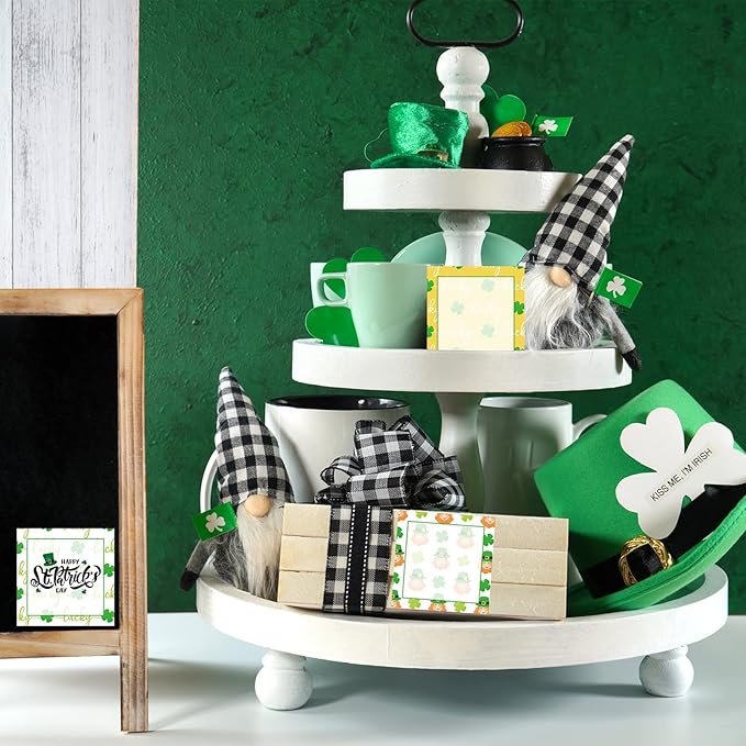 9 Pieces St. Patrick's Sticky Notes Shamrock Sticky Notes Self-Adhesive St. Patrick's Sticky Note Pads Sticky for School Office Home Supplies Students Teachers Presents