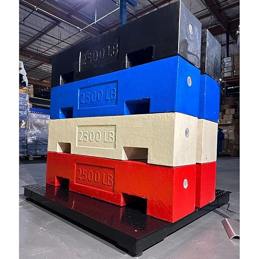 SellEton SL-4x4-10k-NN Floor Scales, Accurate Pallet Scales with Smart Digital Indicator for Warehouse Shipping and Medium Duty Industrial Weighing (48"x48", 10.000 lb x 1 lb)