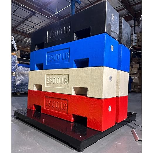 SellEton 60" x 60" (5' x 5') Accurate Floor Scale/Pallet Size with Digital Indicator and Medium Duty Industrial Weighing | 1000 lb x 0.2 lb