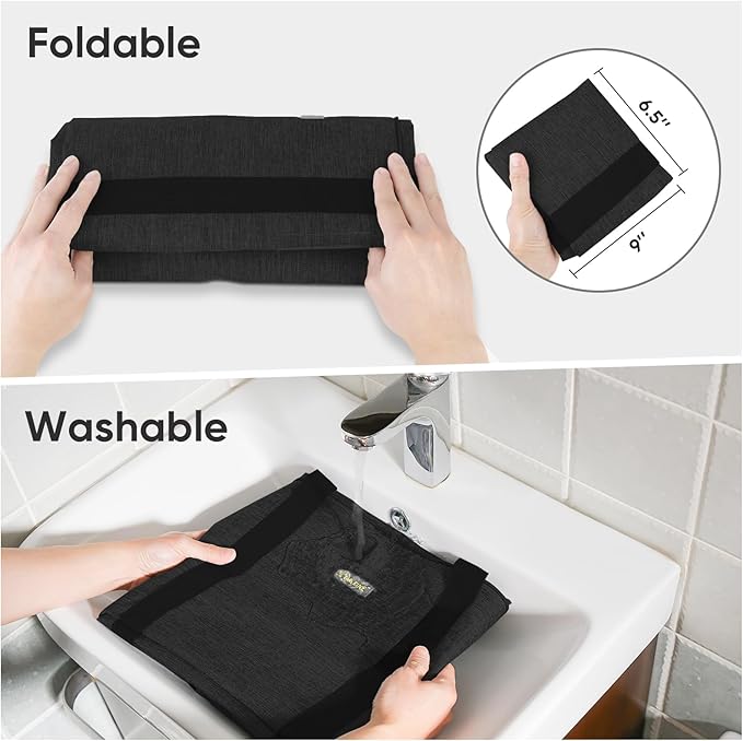 BALEINE Extra Large Storage Tote with Zippers & Carrying Handles, Heavy-Duty Oxford Fabric Moving Bags for Laundry, Space Saving, Storage, 2-Pack, Charcoal Black