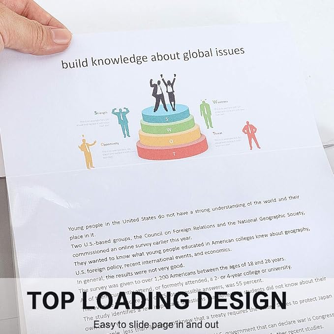 Sheet Protectors, HERKKA 300 Pack Heavy Duty Clear Plastic Page Protectors Sheet Reinforced 11-Hole Fit for 3 Ring Binder Fits Standard 8.5 x 11 Paper, 9.25 x 11.25 Top Loaded, Acid Free