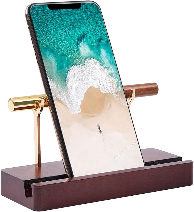 Pen Holder Desk Organizers and Accessories Desk Decor ，Exquisite Wooden Pen Holder ，with a Cool Pen and Two Refills for Office and Home (Style A)