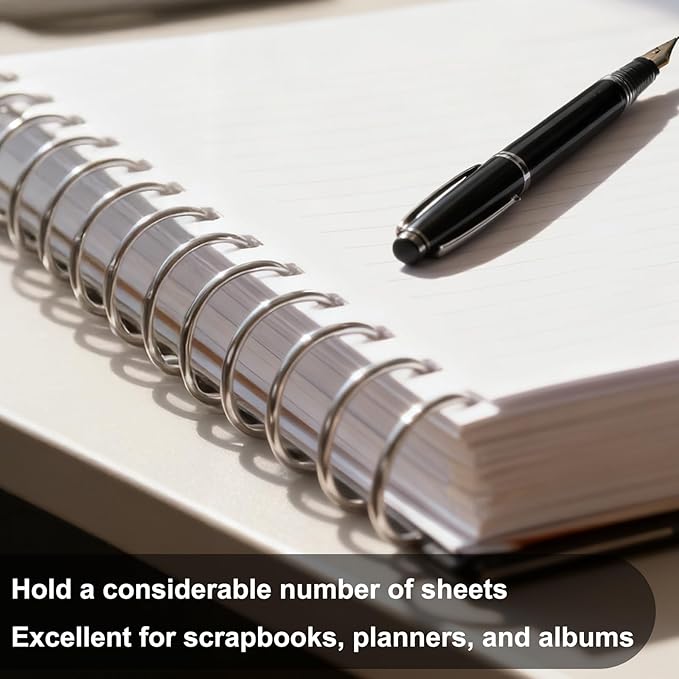 40 Pcs 2 Inch Loose Leaf Binder Book Rings, with Metal Nickel Plated for Key,and Index Cards, for School, Home, or Office, Silver